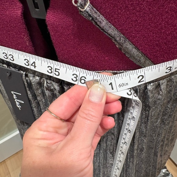 Lulu's Shimmering Silver Pleated Dress - Picture 6 of 14